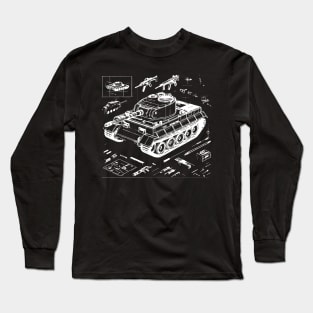 tank 3d design Long Sleeve T-Shirt